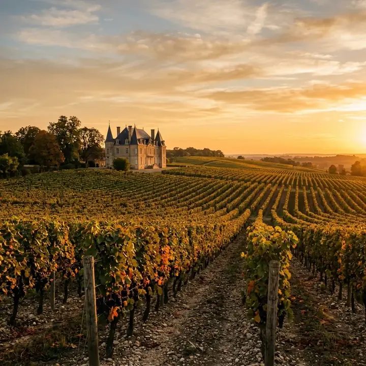 Bordeaux vineyard chateau